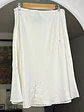 Falda blanca midi bordada - Miniatura 4