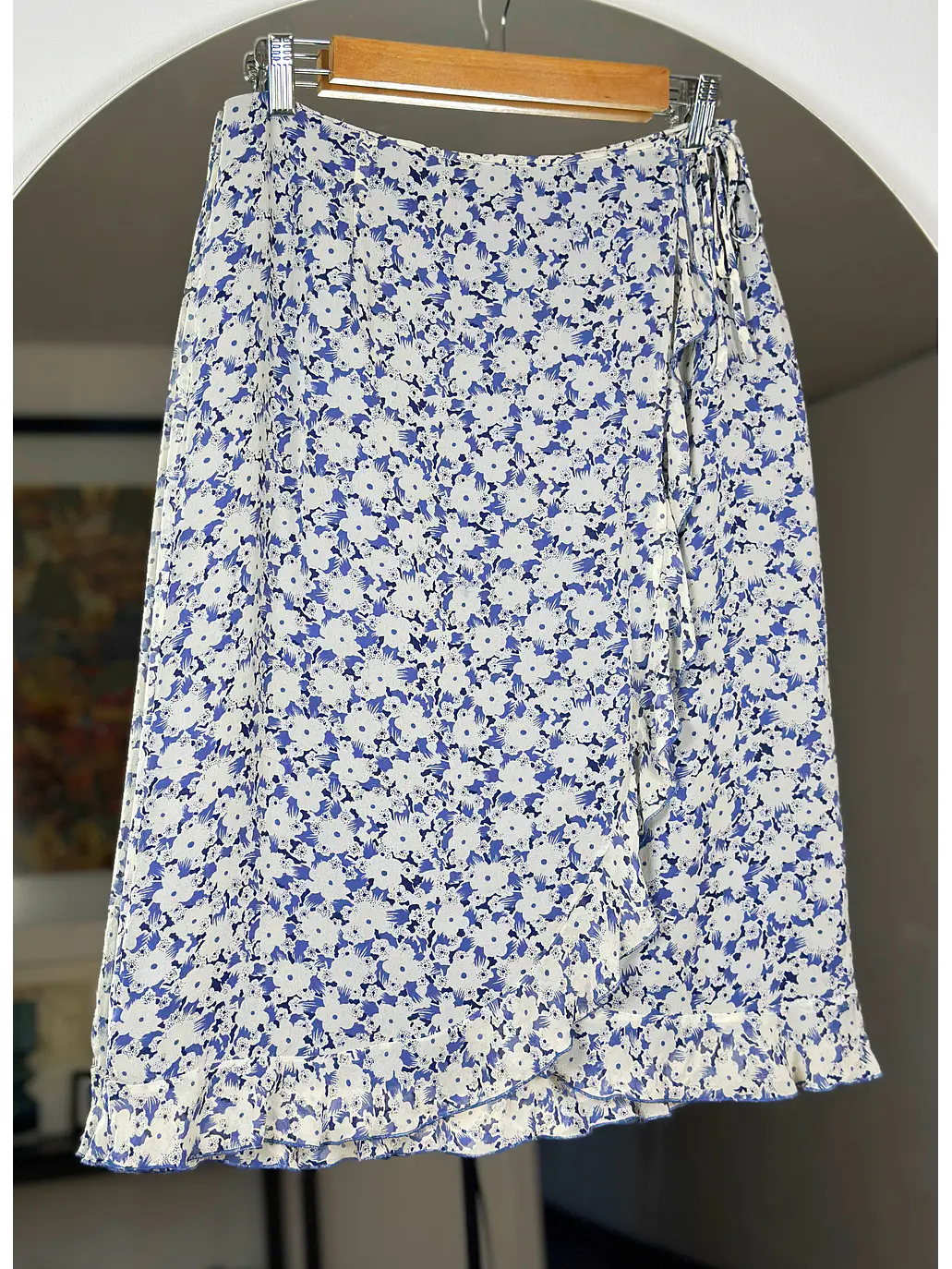 Falda floreada de seda  1