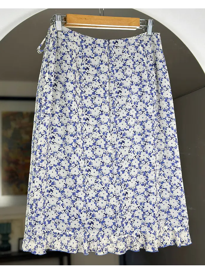 Falda floreada de seda  7