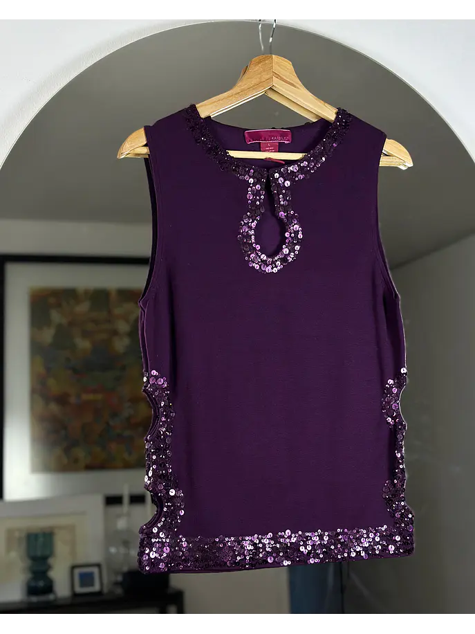Top morado de seda  1