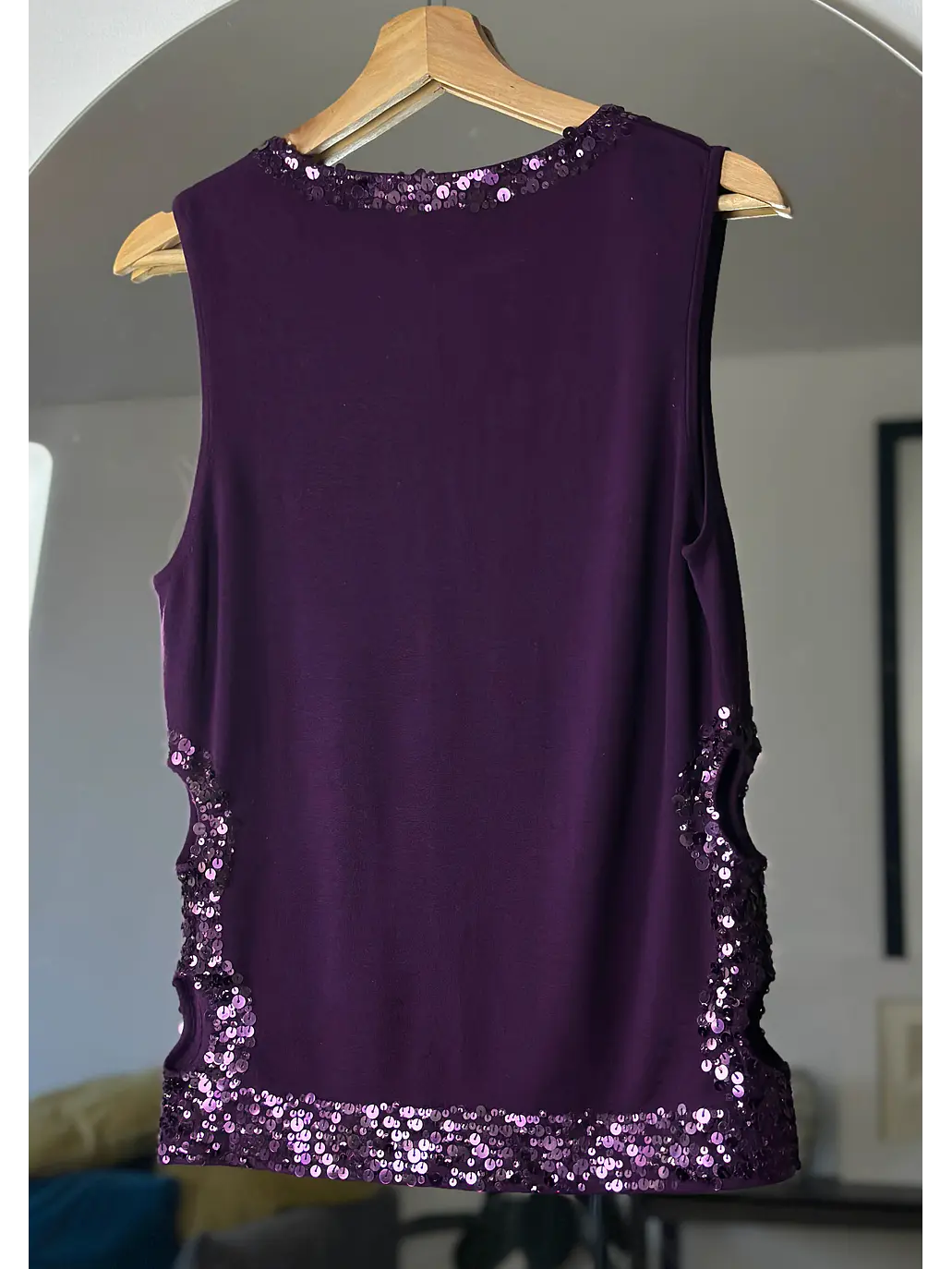 Top morado de seda  2