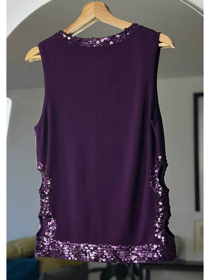 Top morado de seda  2
