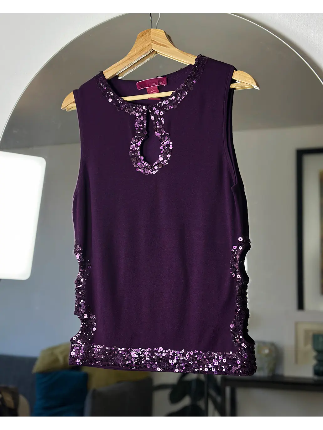 Top morado de seda  3