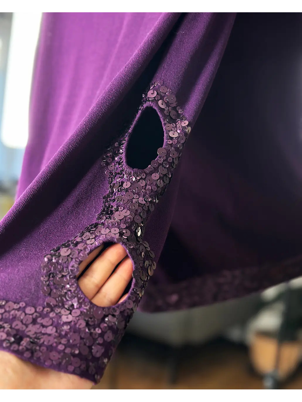 Top morado de seda  4
