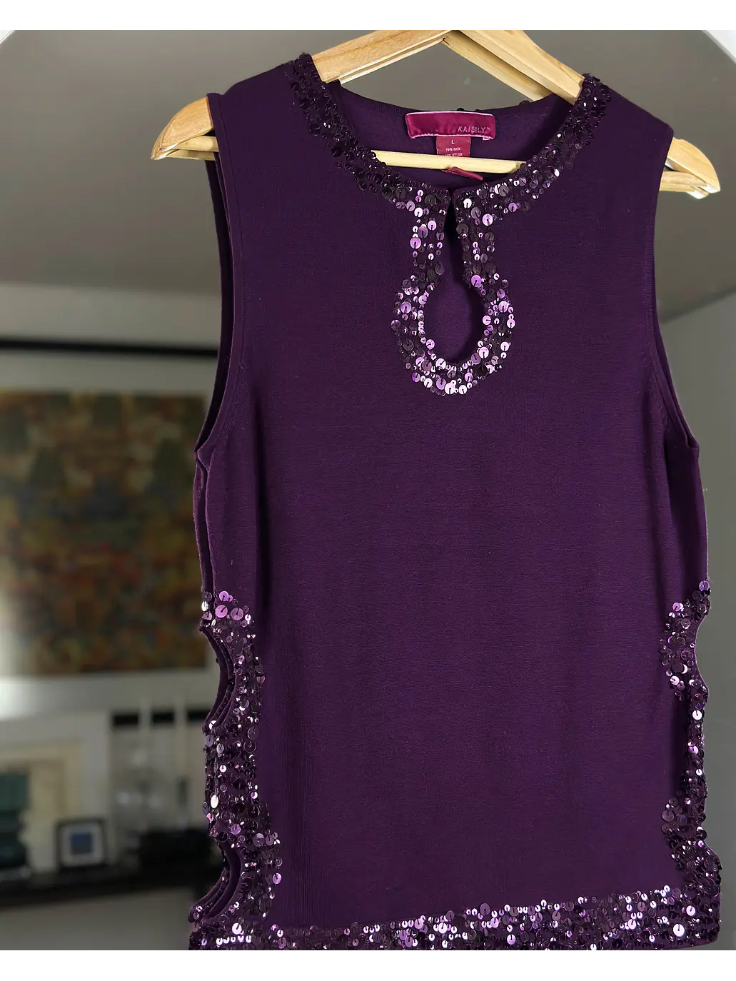 Top morado de seda  5