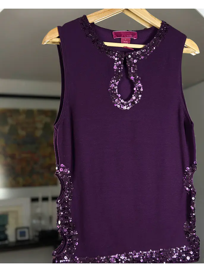 Top morado de seda  5