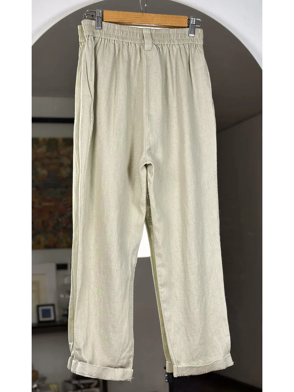 Pantalón lino beige 5