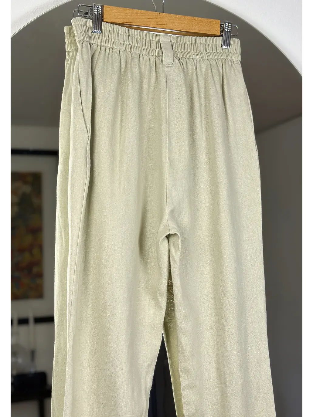 Pantalón lino beige 6