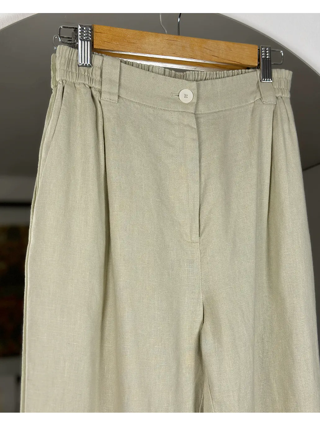 Pantalón lino beige 4