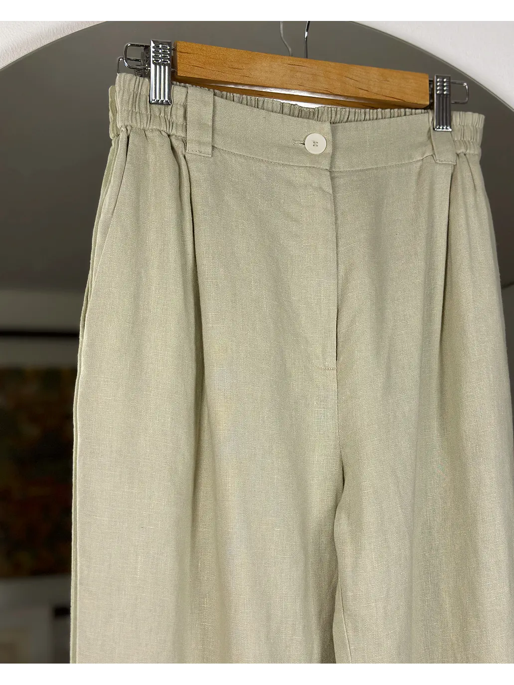 Pantalón lino beige 7