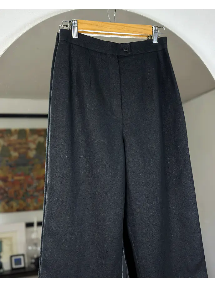 Pantalón de lino negro 2