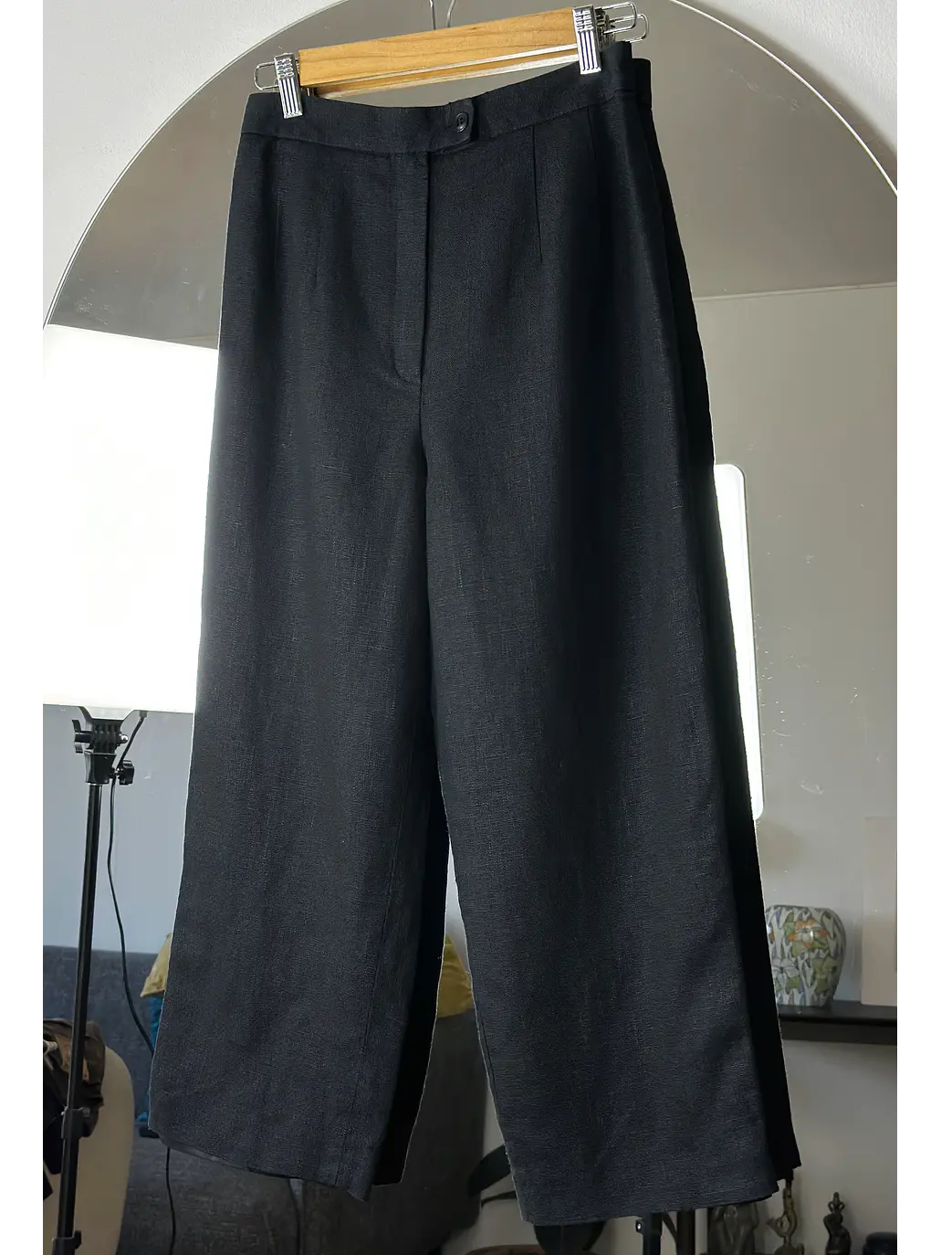 Pantalón de lino negro 4
