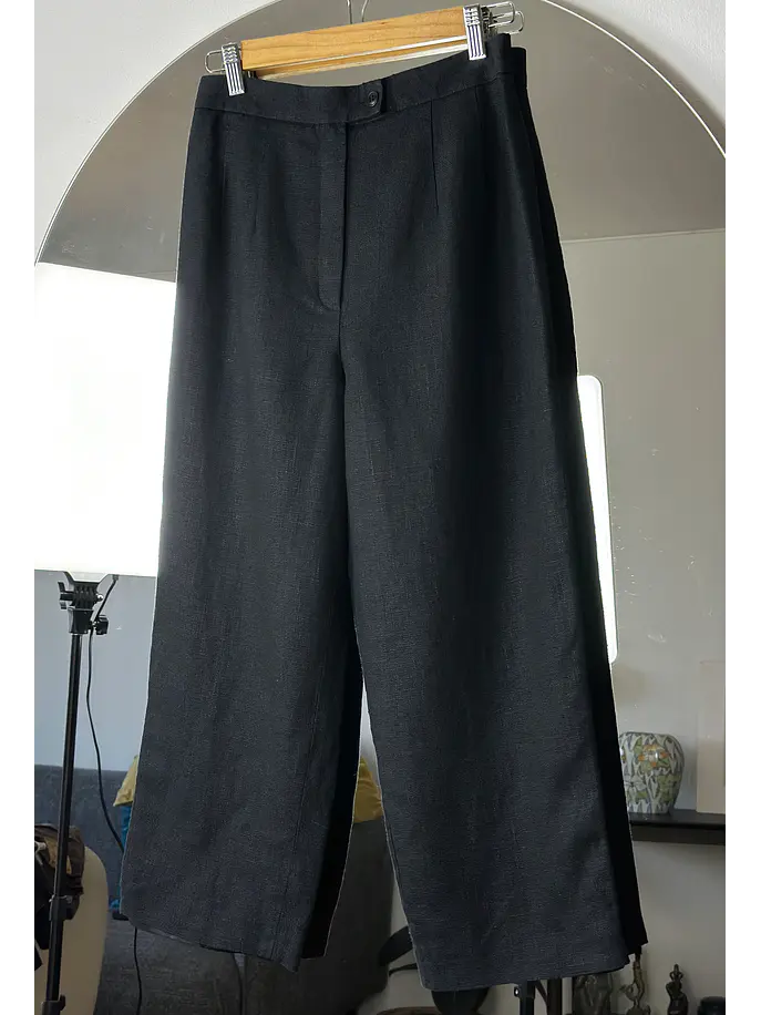 Pantalón de lino negro 4