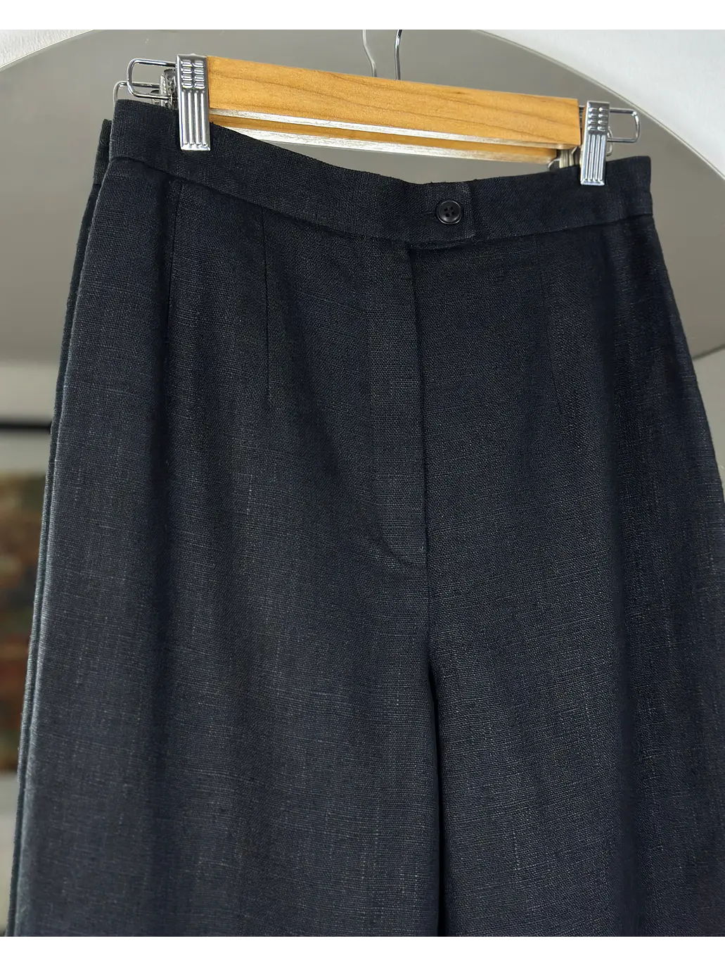 Pantalón de lino negro 3