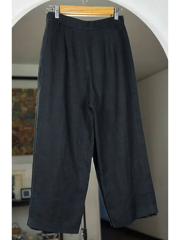 Pantalón de lino negro 5