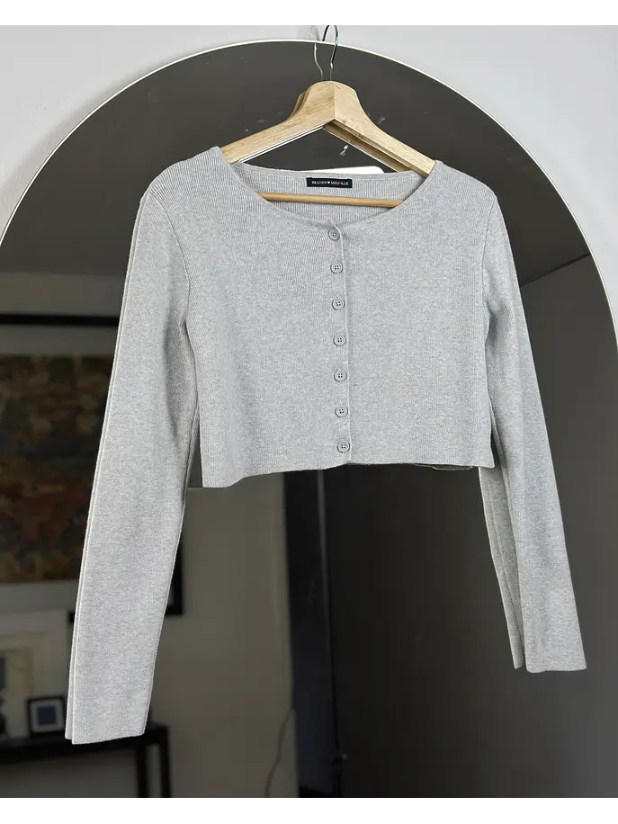 Top crop gris algodón  1