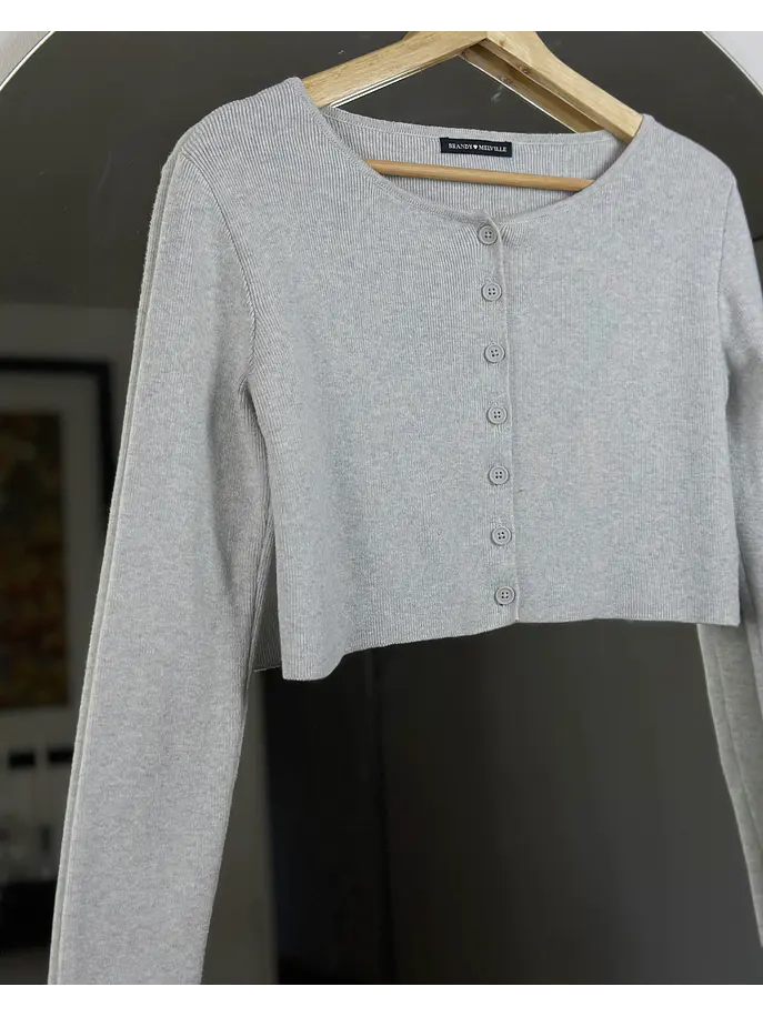 Top crop gris algodón  4