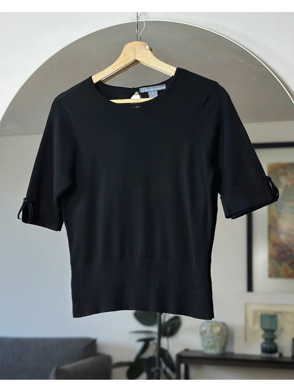 Polera negra de seda 1
