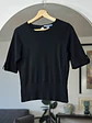 Polera negra de seda - Miniatura 1