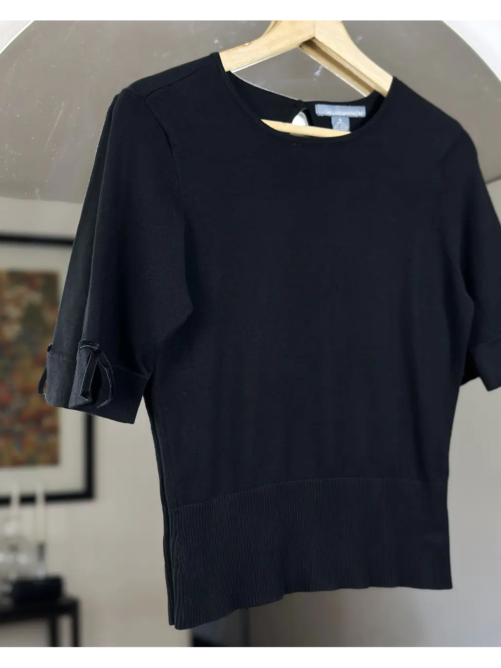 Polera negra de seda 3