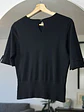 Polera negra de seda - Miniatura 4