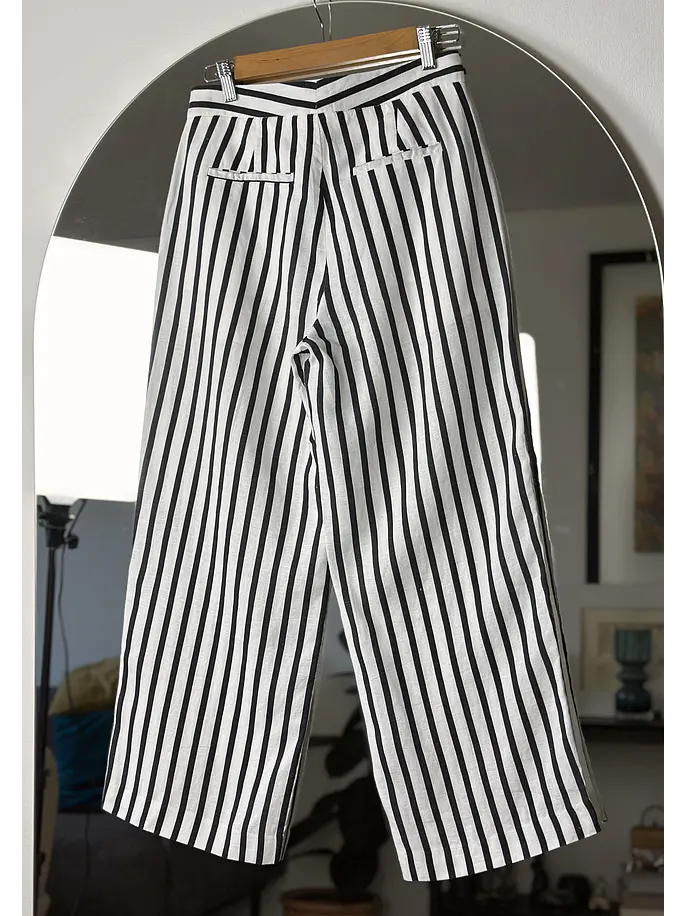 Pantalón de lino rayado 6
