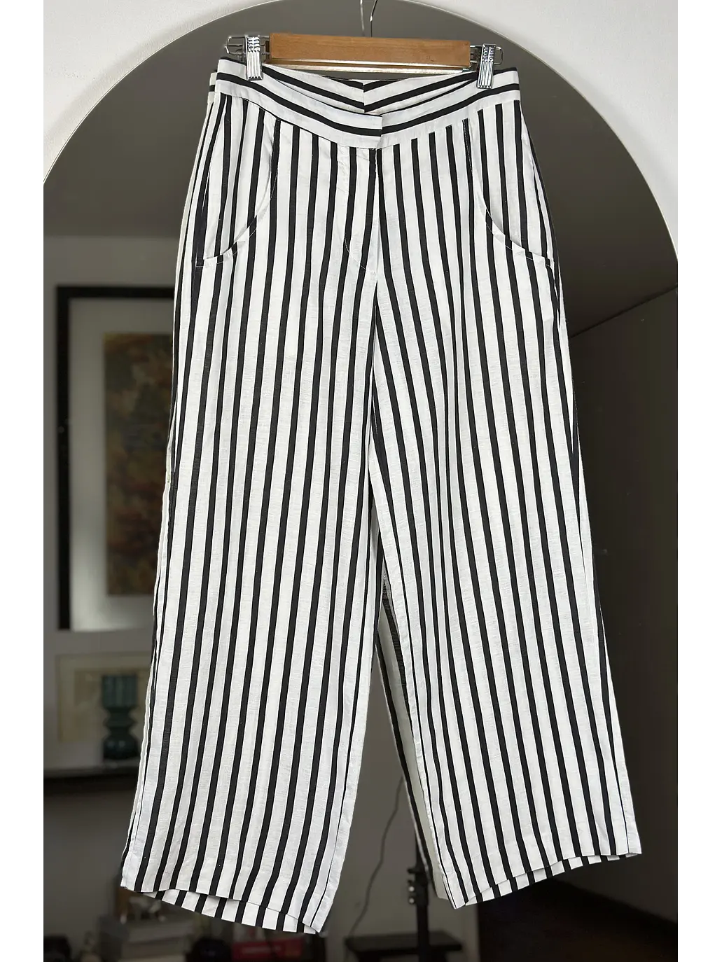 Pantalón de lino rayado 3