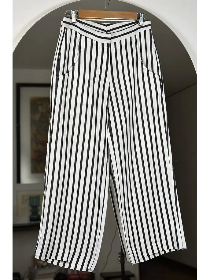 Pantalón de lino rayado 3