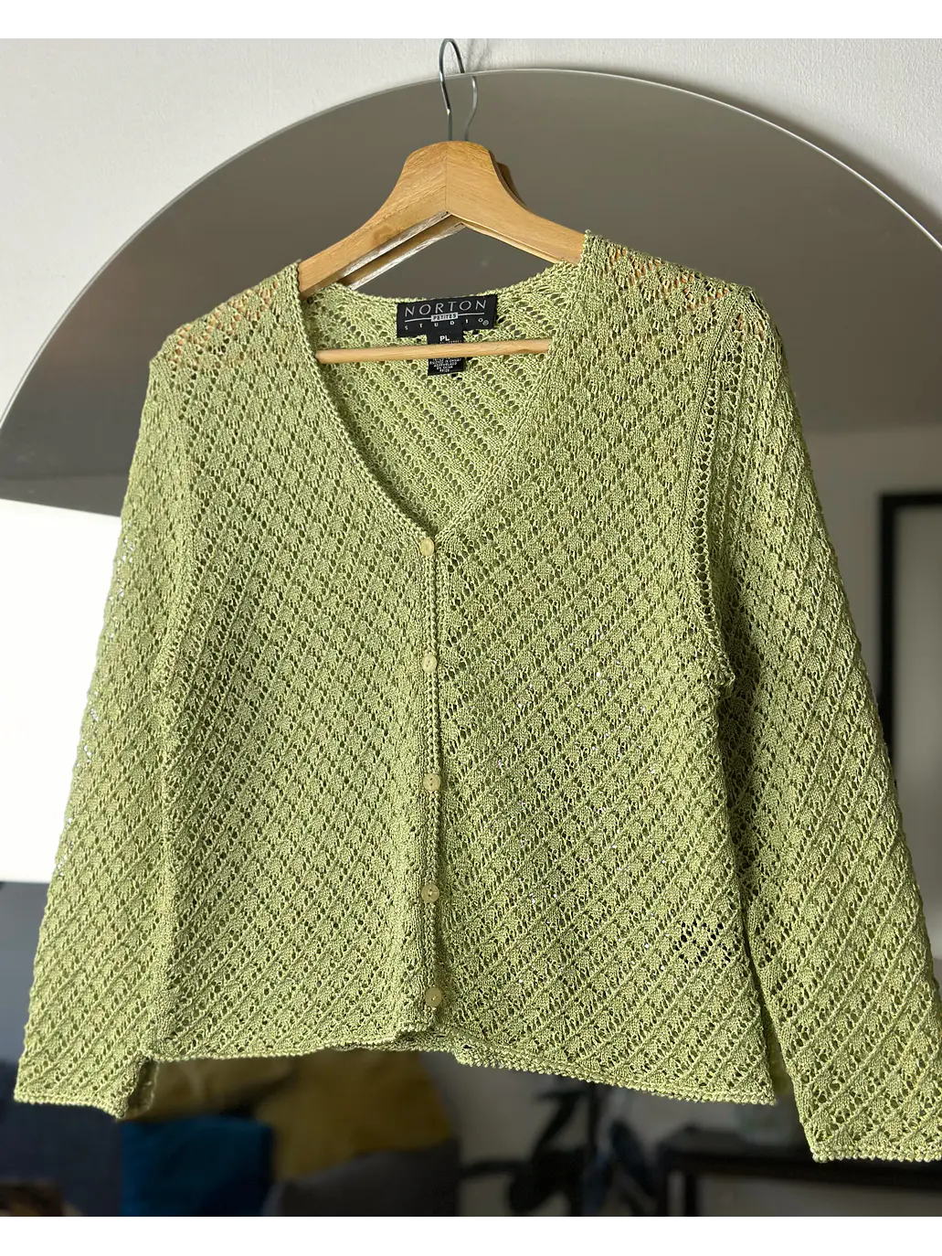 Chaleco verde calado 2
