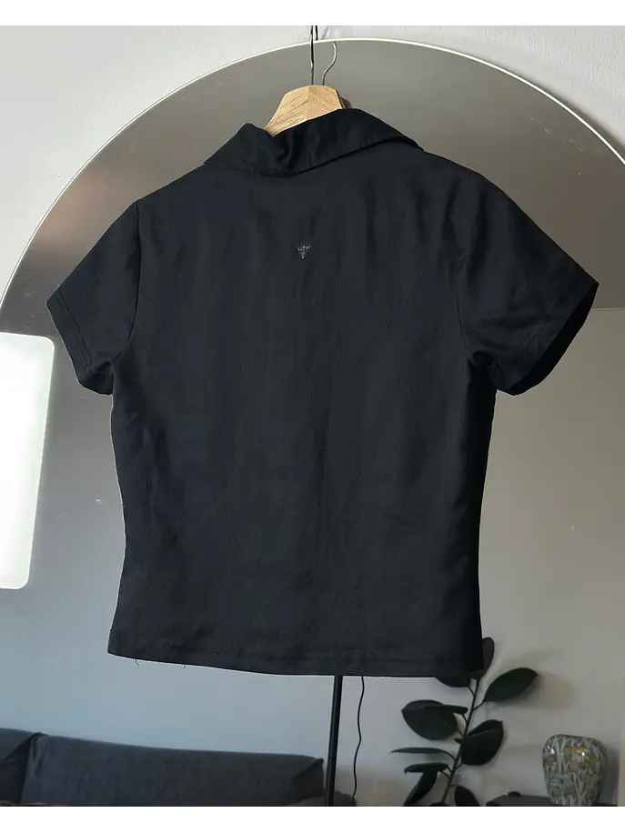 Camisa de lino negra  3