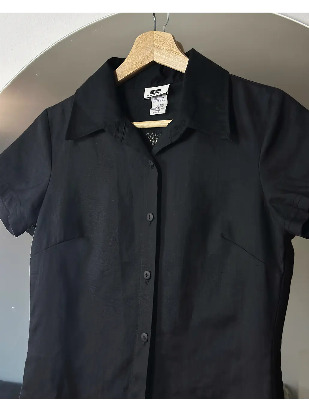 Camisa de lino negra  2