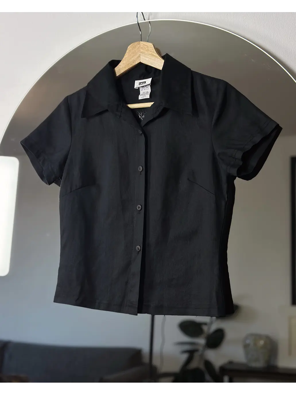 Camisa de lino negra  1