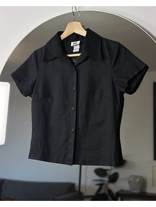 Camisa de lino negra 
