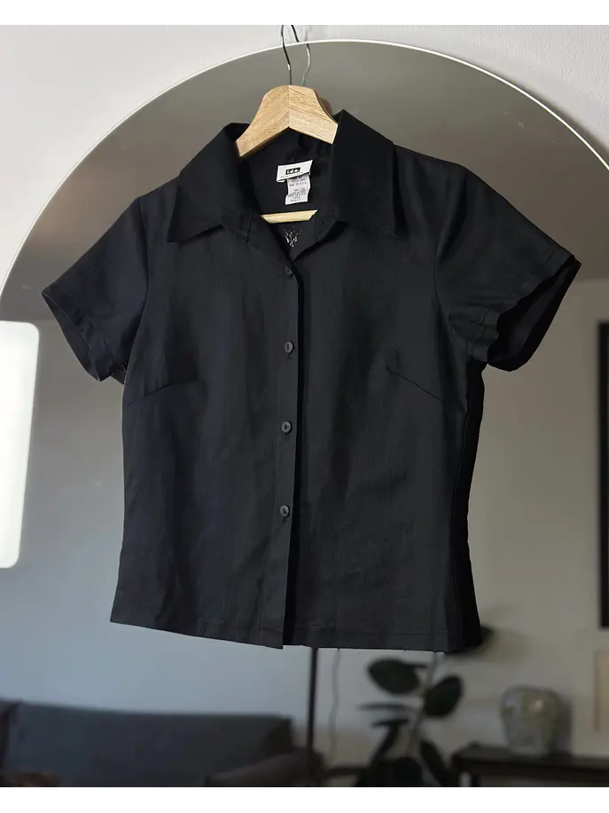 Camisa de lino negra  1