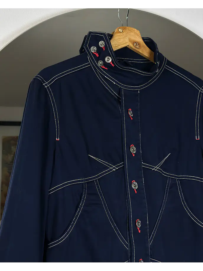 Chaqueta azul de algodón  3