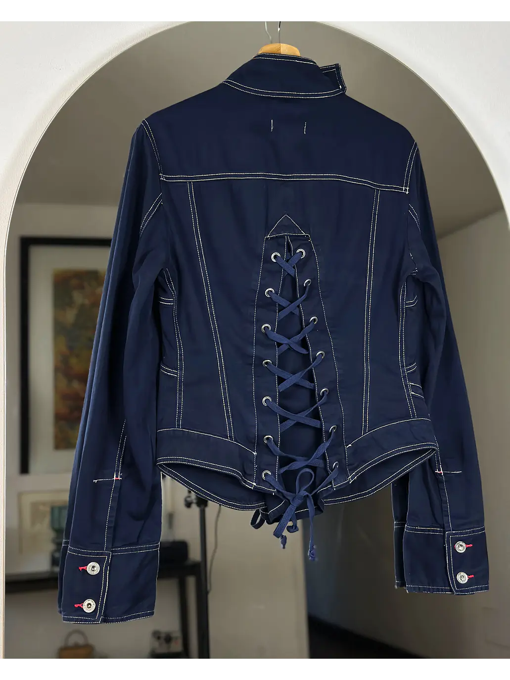 Chaqueta azul de algodón  2