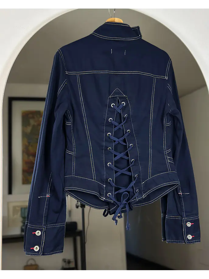 Chaqueta azul de algodón  2