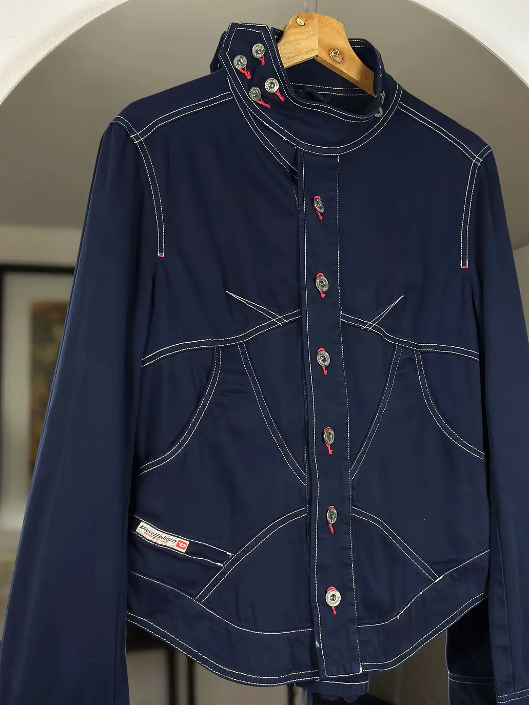 Chaqueta azul de algodón  4