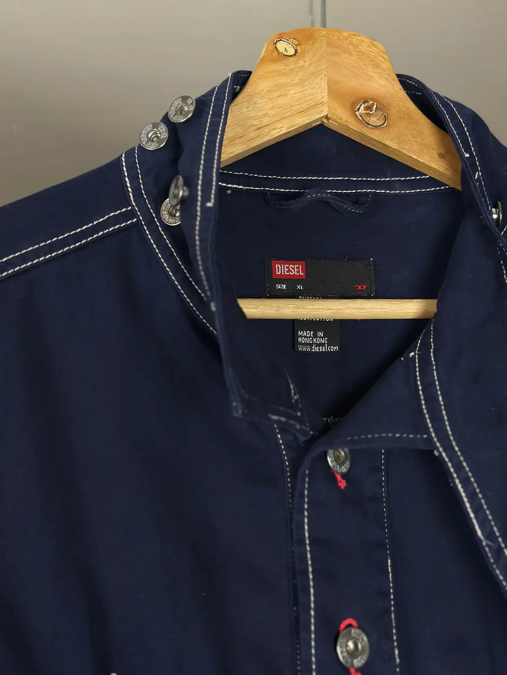 Chaqueta azul de algodón  6