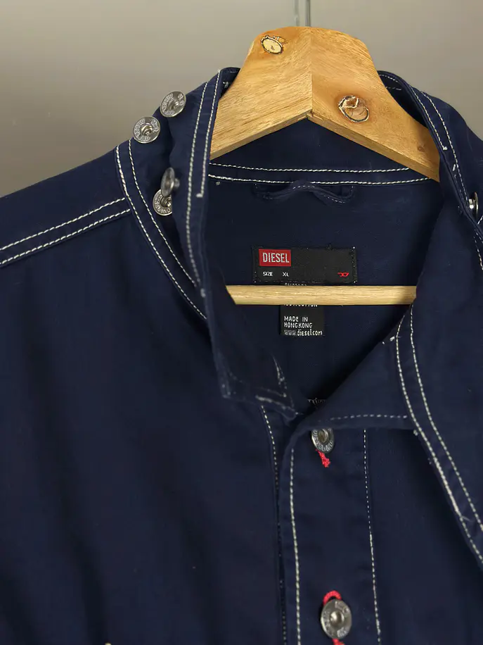 Chaqueta azul de algodón  6