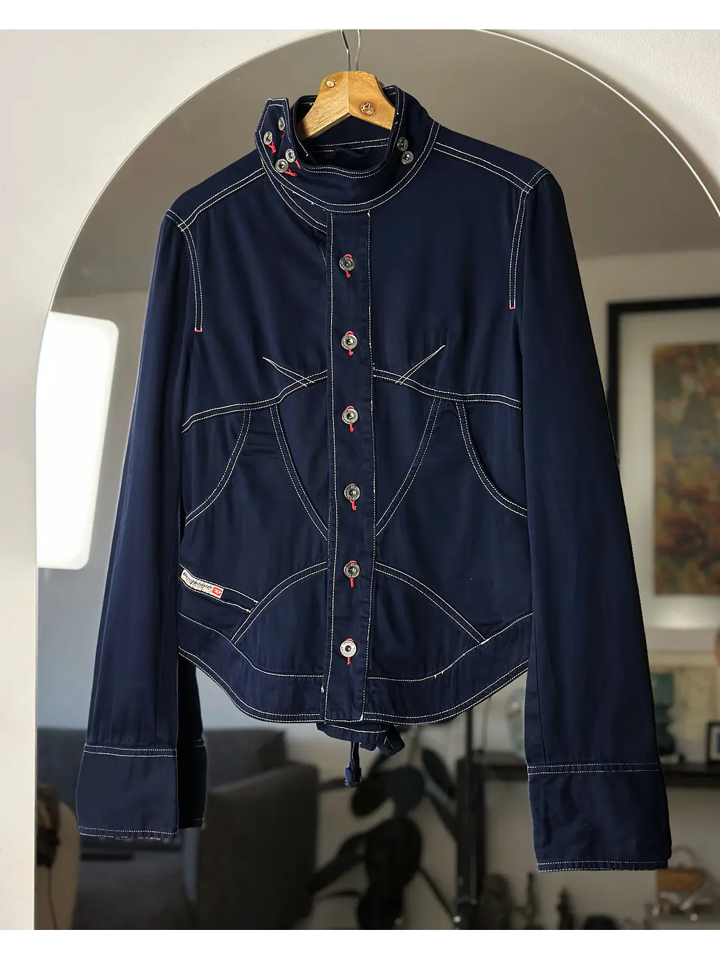 Chaqueta azul de algodón  7