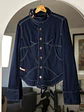 Chaqueta azul de algodón  - Miniatura 7