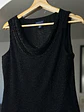 Top negro de seda con mostacillas - Miniatura 4