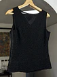 Top negro de seda con mostacillas - Miniatura 3