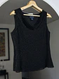 Top negro de seda con mostacillas - Miniatura 5