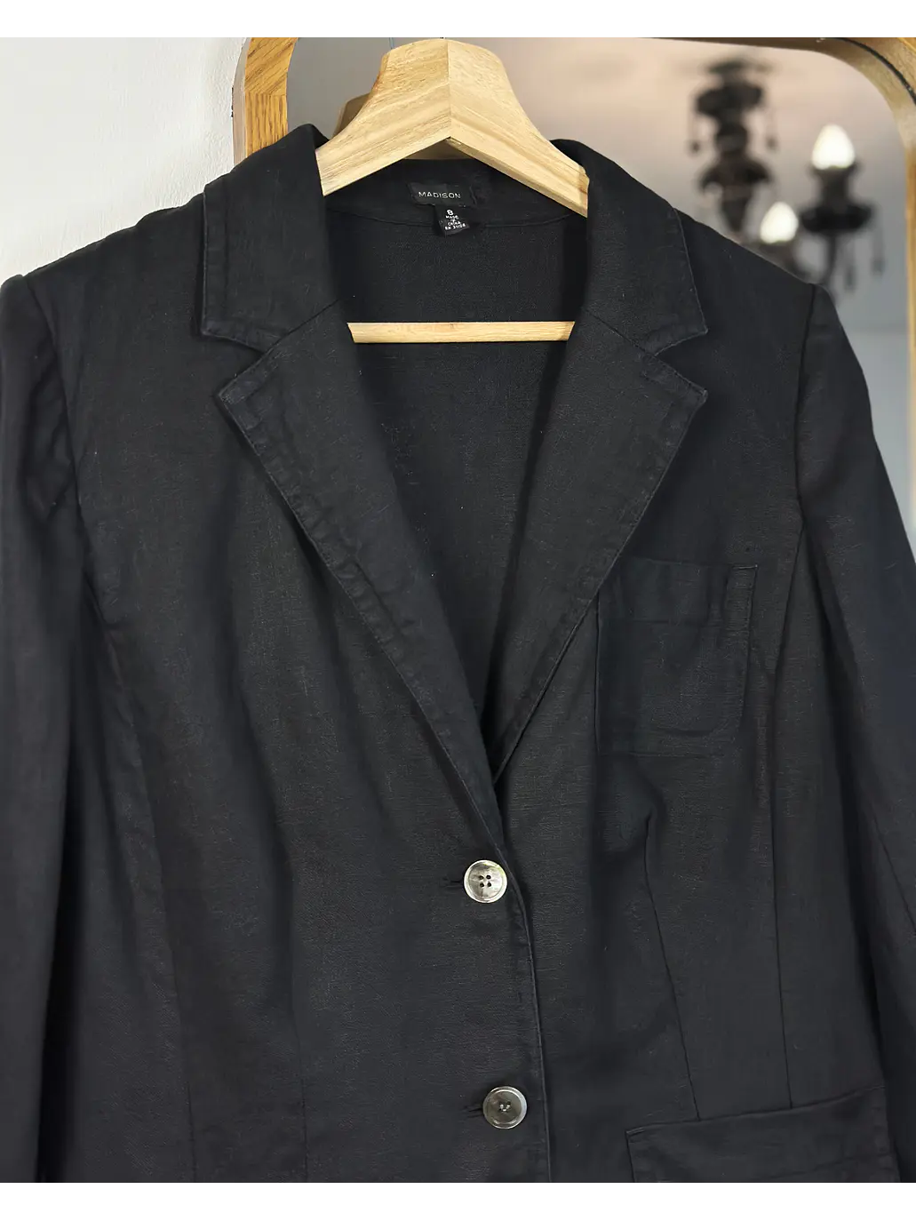 Blazer negro de lino  3