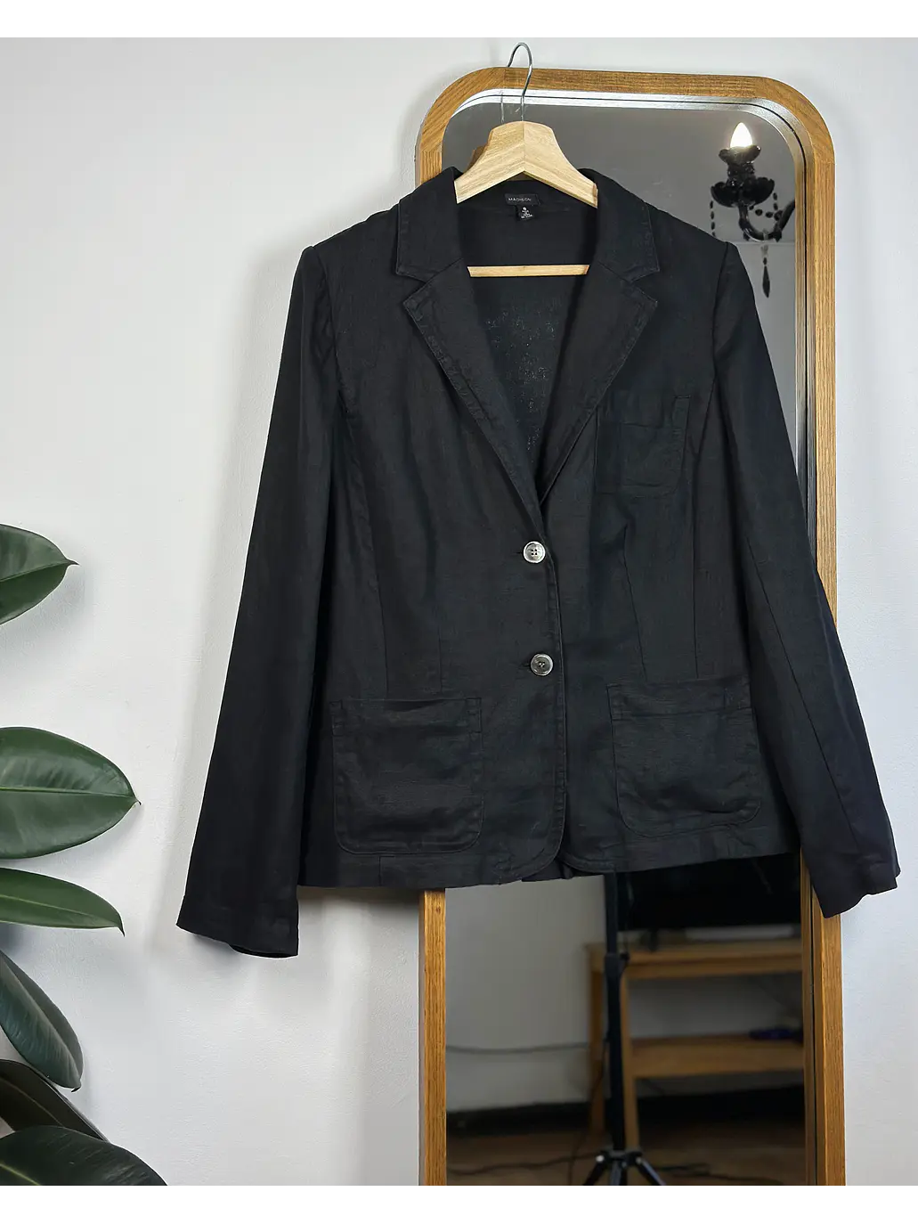 Blazer negro de lino  1