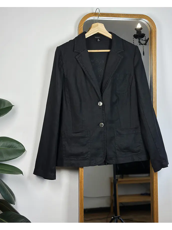 Blazer negro de lino  1