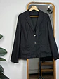 Blazer negro de lino  - Miniatura 1