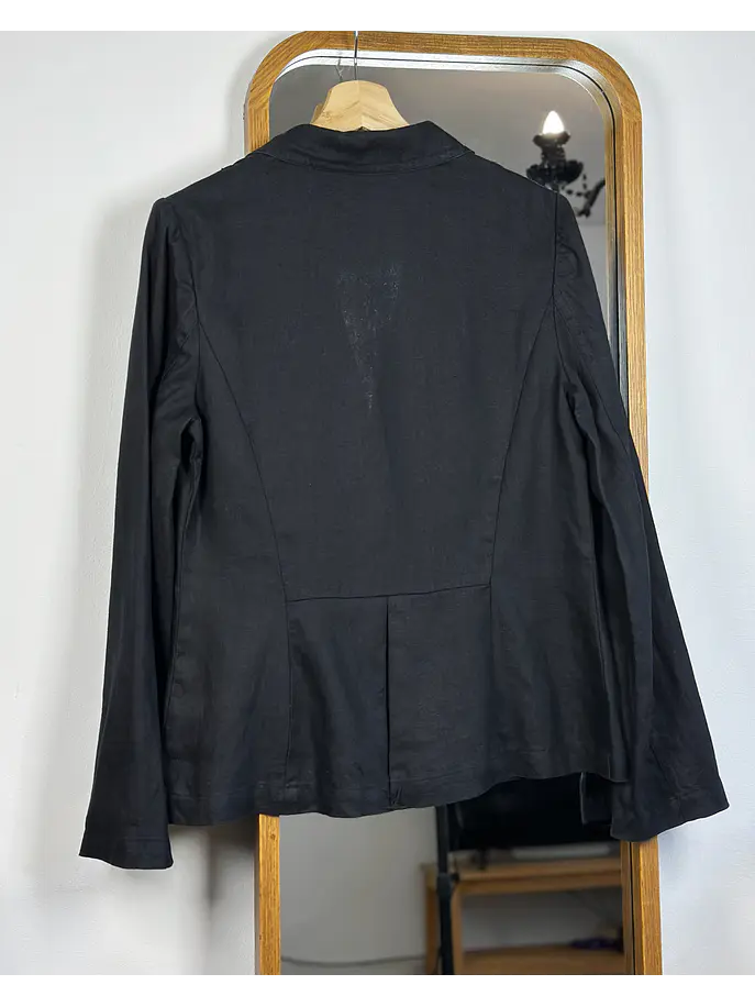 Blazer negro de lino  4